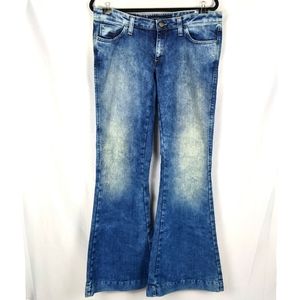 Miss Sixty Blue Distressed Flare Bell-bottoms sz 32